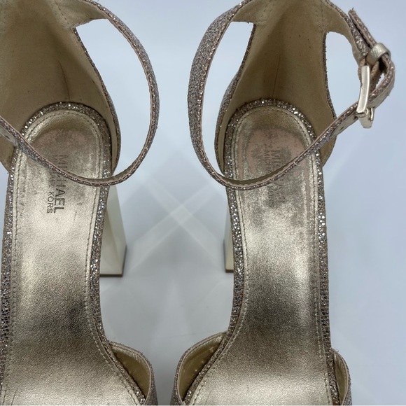 Michael Michael Kors Petra Platform Glitter High Block Heel Size 9.5 - Picture 5 of 16